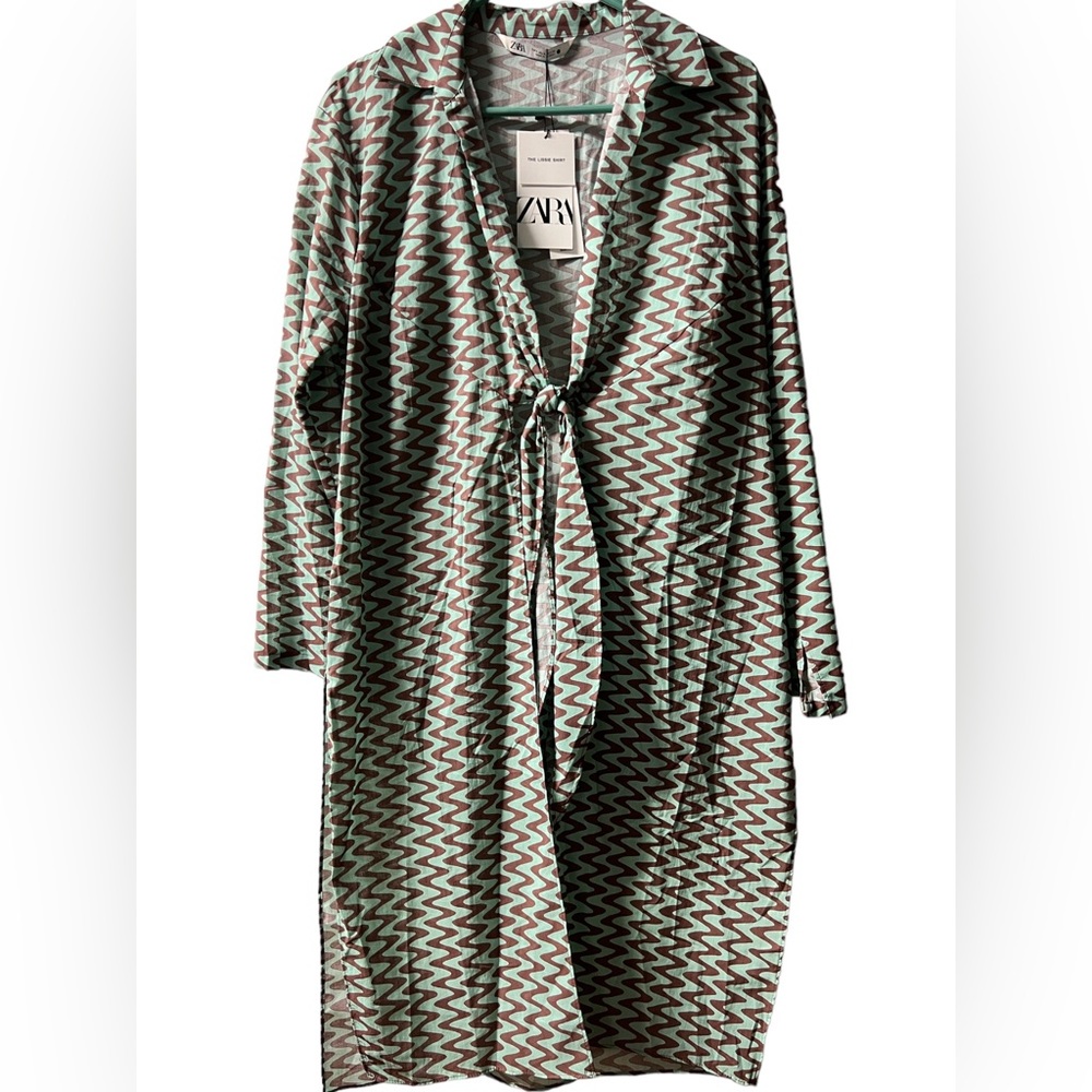 Zara The Lissie Shirt Kimono/Swimsuit Coverup Size S - Picture 2 of 6